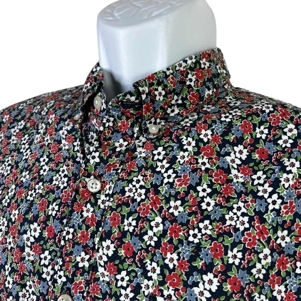 J.Crew Men’s Floral Casual Shirt Long Sleeve Size L